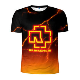 Мужская футболка 3D спортивная с принтом RAMMSTEIN (FIRE STORM) в Новосибирске, 100% полиэстер с улучшенными характеристиками | приталенный силуэт, круглая горловина, широкие плечи, сужается к линии бедра | rammstein | rock | sehnsucht | германия | группа | немецкая | немецкий | раммштаен | раммштайн | рамштаен | рамштайн | рок