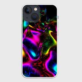 Чехол для iPhone 13 mini с принтом В НЕОНЕ в Новосибирске,  |  | abstract | abstraction | color | geometry | paitnt | psy | абстракция | геометрия | краски | неоновые | психоделика