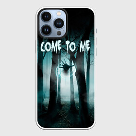 Чехол для iPhone 13 Pro Max с принтом Призрак в лесу в Новосибирске,  |  | Тематика изображения на принте: come to me | deat | die | деревья | иди ко мне | лес | магия | ночь | отвали | приведение | призрак | рука | туман | ужас | ужастик | ужасы