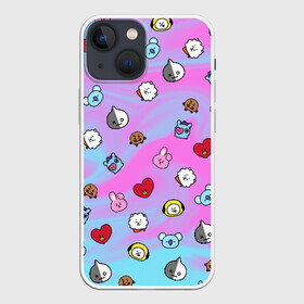 Чехол для iPhone 13 mini с принтом BT21 в Новосибирске,  |  | bt21 | bt21 chimmy | bt21 cooky | bt21 koya | bt21 shooky | bt21 игрушки | bt21 купить | bt21 персонажи | bt21 чонгук | bts | bts 2019 | bts love | k pop | коя bt21 | магазин bt21