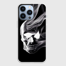 Чехол для iPhone 13 Pro с принтом Wind в Новосибирске,  |  | grin | jaw | orbits | skull | smoke | teeth | wind | ветер | глазницы | дым | зубы | оскал | череп