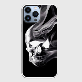 Чехол для iPhone 13 Pro Max с принтом Wind в Новосибирске,  |  | grin | jaw | orbits | skull | smoke | teeth | wind | ветер | глазницы | дым | зубы | оскал | череп