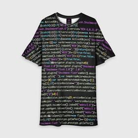 Детское платье 3D с принтом PHP CODE в Новосибирске, 100% полиэстер | прямой силуэт, чуть расширенный к низу. Круглая горловина, на рукавах — воланы | hugo weaving | pc | the matrix | код | компьютеры | матрица | матрица 4 | программист | программный код | цифры