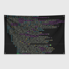Флаг-баннер с принтом PHP CODE в Новосибирске, 100% полиэстер | размер 67 х 109 см, плотность ткани — 95 г/м2; по краям флага есть четыре люверса для крепления | hugo weaving | pc | the matrix | код | компьютеры | матрица | матрица 4 | программист | программный код | цифры