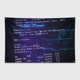 Флаг-баннер с принтом BIOS CODE в Новосибирске, 100% полиэстер | размер 67 х 109 см, плотность ткани — 95 г/м2; по краям флага есть четыре люверса для крепления | Тематика изображения на принте: hugo weaving | pc | the matrix | код | компьютеры | матрица | матрица 4 | программист | программный код | цифры