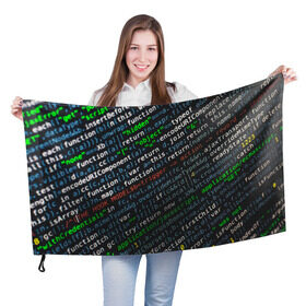 Флаг 3D с принтом ПРОГРАММИРОВАНИЕ КОДА в Новосибирске, 100% полиэстер | плотность ткани — 95 г/м2, размер — 67 х 109 см. Принт наносится с одной стороны | hugo weaving | pc | the matrix | код | компьютеры | матрица | матрица 4 | программист | программный код | цифры
