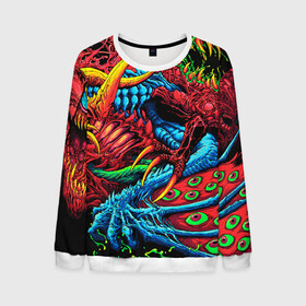 Мужской свитшот 3D с принтом CS GO hyper beast skin в Новосибирске, 100% полиэстер с мягким внутренним слоем | круглый вырез горловины, мягкая резинка на манжетах и поясе, свободная посадка по фигуре | awp | counter strike | cs go | cs go global offensive | hyper beast | skin cs | team cs | команды cs | скины оружия | скоростной зверь | хайпер бист