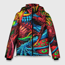 Мужская зимняя куртка 3D с принтом CS GO hyper beast skin в Новосибирске, верх — 100% полиэстер; подкладка — 100% полиэстер; утеплитель — 100% полиэстер | длина ниже бедра, свободный силуэт Оверсайз. Есть воротник-стойка, отстегивающийся капюшон и ветрозащитная планка. 

Боковые карманы с листочкой на кнопках и внутренний карман на молнии. | awp | counter strike | cs go | cs go global offensive | hyper beast | skin cs | team cs | команды cs | скины оружия | скоростной зверь | хайпер бист