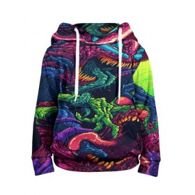 Детская толстовка 3D с принтом CS GO hyper beast skin в Новосибирске, 100% полиэстер | двухслойный капюшон со шнурком для регулировки, мягкие манжеты на рукавах и по низу толстовки, спереди карман-кенгуру с мягким внутренним слоем | Тематика изображения на принте: awp | counter strike | cs go | cs go global offensive | hyper beast | skin cs | team cs | команды cs | скины оружия | скоростной зверь | хайпер бист