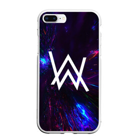 Чехол для iPhone 7Plus/8 Plus матовый с принтом ALAN WALKER NEON в Новосибирске, Силикон | Область печати: задняя сторона чехла, без боковых панелей | alan walker | aw | electro | electro music | music | алан уокер | музыка | музыкант | электро | электронная музыка