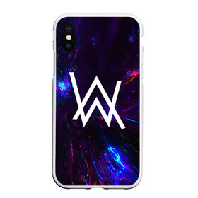 Чехол для iPhone XS Max матовый с принтом ALAN WALKER NEON в Новосибирске, Силикон | Область печати: задняя сторона чехла, без боковых панелей | alan walker | aw | electro | electro music | music | алан уокер | музыка | музыкант | электро | электронная музыка