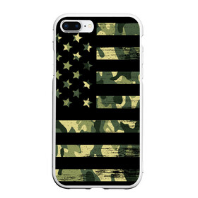 Чехол для iPhone 7Plus/8 Plus матовый с принтом American Flag Camo в Новосибирске, Силикон | Область печати: задняя сторона чехла, без боковых панелей | eagle | states | united | usa | армейские | армия | камуфляж | орел | служба | снайпер | соединенных | солдат | сша | форма | штатов