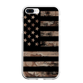 Чехол для iPhone 7Plus/8 Plus матовый с принтом American Flag Camo в Новосибирске, Силикон | Область печати: задняя сторона чехла, без боковых панелей | eagle | states | united | usa | армейские | армия | камуфляж | орел | служба | снайпер | соединенных | солдат | сша | форма | штатов