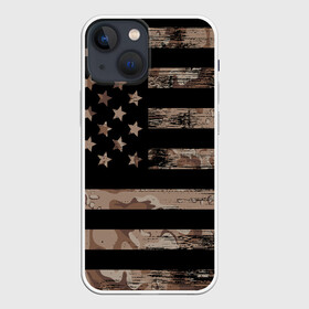 Чехол для iPhone 13 mini с принтом American Flag Camo в Новосибирске,  |  | Тематика изображения на принте: eagle | states | united | usa | армейские | армия | камуфляж | орел | служба | снайпер | соединенных | солдат | сша | форма | штатов