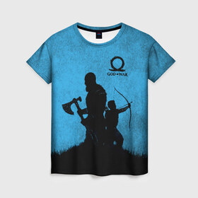 Женская футболка 3D с принтом God of War в Новосибирске, 100% полиэфир ( синтетическое хлопкоподобное полотно) | прямой крой, круглый вырез горловины, длина до линии бедер | god | playstation | war | атрей | бог | войны | кратос | левиафан | лук | лучник | призрак спарты | топор