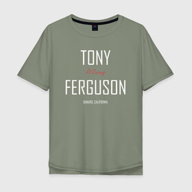 Мужская футболка хлопок Oversize с принтом Tony Ferguson в Новосибирске, 100% хлопок | свободный крой, круглый ворот, “спинка” длиннее передней части | cucuy | el cucuy | mma | tony ferguson | ufc | бабайка | бугимен | конор | мма | орел | тони | тони фергюсон | хабиб | эль кукуй | юфс