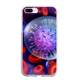 Чехол для iPhone 7Plus/8 Plus матовый с принтом Лейкоциты и клетка в Новосибирске, Силикон | Область печати: задняя сторона чехла, без боковых панелей | вены | внутренности | кровь | лейкоциты | медицина | операция | разрез | сердце | строение человека | ужас | ужасы | частицы