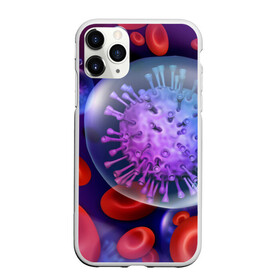 Чехол для iPhone 11 Pro Max матовый с принтом Лейкоциты и клетка в Новосибирске, Силикон |  | вены | внутренности | кровь | лейкоциты | медицина | операция | разрез | сердце | строение человека | ужас | ужасы | частицы