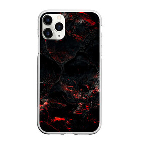 Чехол для iPhone 11 Pro Max матовый с принтом Red and Black в Новосибирске, Силикон |  | black | blood | metal | red | texture | абстракция | камень | краски | красная | красно черное | кровь | лава | метал | текстура | черная