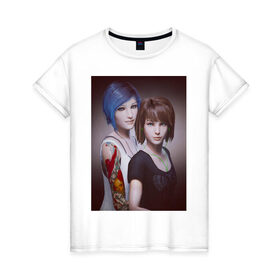 Женская футболка хлопок с принтом Chloe and Max в Новосибирске, 100% хлопок | прямой крой, круглый вырез горловины, длина до линии бедер, слегка спущенное плечо | арт | графика | игры | макс и хлоя