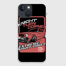 Чехол для iPhone 13 mini с принтом Extreme night drift в Новосибирске,  |  | auto | car | cars | concept | crash | drift | drifting | extreme | fast | garage | race | racing | rally | super | turbo | автомобил | быстрый | дрифт | классика | экстрим