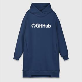 Платье-худи хлопок с принтом GitHub в Новосибирске,  |  | git hub | github | it | кодинг | программист