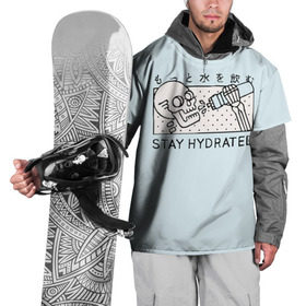 Накидка на куртку 3D с принтом STAY HYDRATED в Новосибирске, 100% полиэстер |  | Тематика изображения на принте: death | japan | skeleton | sport | vegan | water | yoga | веган | вегетарианство | вода | йога | скелет | спорт | хэллоуин | череп | япония
