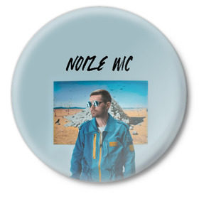 Значок с принтом Noize MC в Новосибирске,  металл | круглая форма, металлическая застежка в виде булавки | Тематика изображения на принте: music | noize | noize mc | rap | все как у людей | музыка | музыкант | надпись | нойз | нойз мс | рэп
