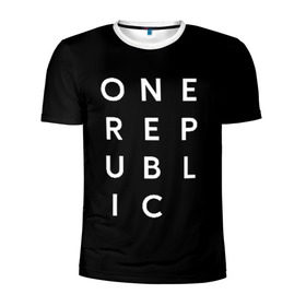 Мужская футболка 3D спортивная с принтом One Republic (+спина) в Новосибирске, 100% полиэстер с улучшенными характеристиками | приталенный силуэт, круглая горловина, широкие плечи, сужается к линии бедра | one republic | уан репаблик