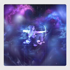 Магнитный плакат 3Х3 с принтом Стрелец в Новосибирске, Полимерный материал с магнитным слоем | 9 деталей размером 9*9 см | вселенная | гороскоп | знаки зодиака | зодиак | космос | медитация | планеты