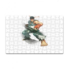 Пазл магнитный 126 элементов с принтом Street Fighter Ryu в Новосибирске, полимерный материал с магнитным слоем | 126 деталей, размер изделия —  180*270 мм | Тематика изображения на принте: street fighter ryu