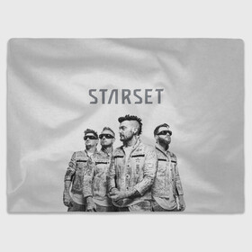 Плед 3D с принтом Starset Band в Новосибирске, 100% полиэстер | закругленные углы, все края обработаны. Ткань не мнется и не растягивается | Тематика изображения на принте: logo | rock | starset | лого | рок | старсет