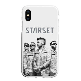 Чехол для iPhone XS Max матовый с принтом Starset Band в Новосибирске, Силикон | Область печати: задняя сторона чехла, без боковых панелей | Тематика изображения на принте: logo | rock | starset | лого | рок | старсет