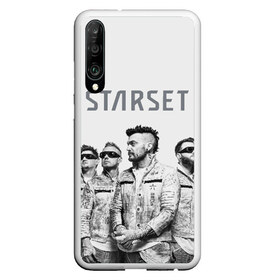 Чехол для Honor P30 с принтом Starset Band в Новосибирске, Силикон | Область печати: задняя сторона чехла, без боковых панелей | Тематика изображения на принте: logo | rock | starset | лого | рок | старсет