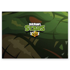 Поздравительная открытка с принтом Brawl Stars в Новосибирске, 100% бумага | плотность бумаги 280 г/м2, матовая, на обратной стороне линовка и место для марки
 | brawl | bs | fails | leon | stars | supercell | tick | бой | босс | бравл | броубол | бс | герои | драка | звезд | осада | сейф | старс | цель