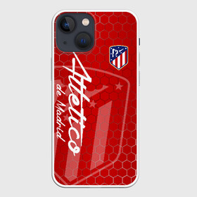 Чехол для iPhone 13 mini с принтом Атлетико Мадрид в Новосибирске,  |  | atletico | club atletico de madrid | атлетико | атлетико мадрид | мадридский атлетико | форма | футбол | футболист | футбольный клуб