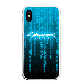 Чехол для iPhone XS Max матовый с принтом CYBERPUNK 2077 в Новосибирске, Силикон | Область печати: задняя сторона чехла, без боковых панелей | 2077 | cyberpunk 2020 | cyberpunk 2077 | cyberpunk 2077 samurai | cyberpunk city | кибер панк. | киберпанк | киберпанк 2077