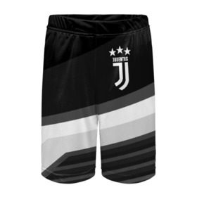 Детские спортивные шорты 3D с принтом Juventus в Новосибирске,  100% полиэстер
 | пояс оформлен широкой мягкой резинкой, ткань тянется
 | Тематика изображения на принте: calcio | club | cr7 | cristiano ronaldo | dybala | football | full highlights | goals | italia | juventus | napoli | roma | serie a | белый | италия | клуб | форма | черный | ювентус