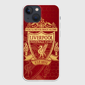 Чехол для iPhone 13 mini с принтом Ливерпуль в Новосибирске,  |  | liverpool | liverpool fc | ynwa | you never walk alone | ливерпуль | фан ливерпуля | фанатская | футбол | футболист | футбольный клуб | энфильд