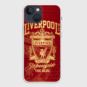 Чехол для iPhone 13 mini с принтом Ливерпуль в Новосибирске,  |  | liverpool | liverpool fc | ynwa | you never walk alone | ливерпуль | фан ливерпуля | фанатская | футбол | футболист | футбольный клуб | энфильд