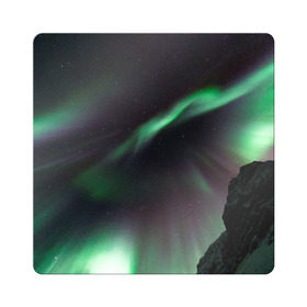 Магнит виниловый Квадрат с принтом Северное сияние в Новосибирске, полимерный материал с магнитным слоем | размер 9*9 см, закругленные углы | звезда | звездное | звезды | космический | космос | космосе | небо | север | северное | сияние | сиянием | сияния