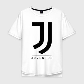 Мужская футболка хлопок Oversize с принтом JUVENTUS в Новосибирске, 100% хлопок | свободный крой, круглый ворот, “спинка” длиннее передней части | cr7 | juve | juventus | ronaldo | роналдо | ювентус