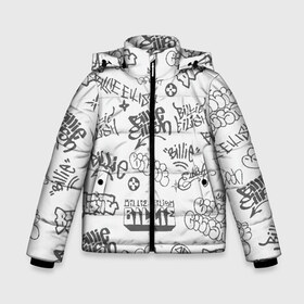 Зимняя куртка для мальчиков 3D с принтом Billie Eilish Graffiti Gray в Новосибирске, ткань верха — 100% полиэстер; подклад — 100% полиэстер, утеплитель — 100% полиэстер | длина ниже бедра, удлиненная спинка, воротник стойка и отстегивающийся капюшон. Есть боковые карманы с листочкой на кнопках, утяжки по низу изделия и внутренний карман на молнии. 

Предусмотрены светоотражающий принт на спинке, радужный светоотражающий элемент на пуллере молнии и на резинке для утяжки | Тематика изображения на принте: billie | eilish | graffiti | grunge | айлиш | беляш | беляшик | билли | биляш | граффити | татуировки