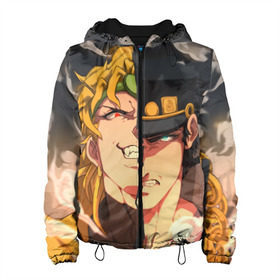 Женская куртка 3D с принтом Dio Brando x Jotaro в Новосибирске, ткань верха — 100% полиэстер, подклад — флис | прямой крой, подол и капюшон оформлены резинкой с фиксаторами, два кармана без застежек по бокам, один большой потайной карман на груди. Карман на груди застегивается на липучку | jojo | джоджо | джонатан | джостар | манга | невероятные приключения | ранобэ | хамон