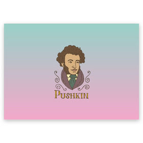 Поздравительная открытка с принтом А.С.Пушкин в Новосибирске, 100% бумага | плотность бумаги 280 г/м2, матовая, на обратной стороне линовка и место для марки
 | а.с.пушкин | знания | классик | литература | писатели | писатель | писатель классик | пушкин | школа | школьная программа