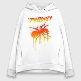 Женское худи Oversize хлопок с принтом THE PRODIGY в Новосибирске, френч-терри — 70% хлопок, 30% полиэстер. Мягкий теплый начес внутри —100% хлопок | боковые карманы, эластичные манжеты и нижняя кромка, капюшон на магнитной кнопке | prodigy | the prodigy