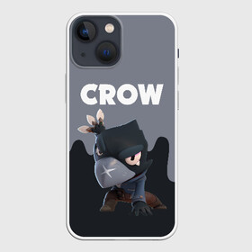 Чехол для iPhone 13 mini с принтом BRAWL STARS CROW в Новосибирске,  |  | android | brawl stars | colt | crow | games | leon | penny | poco. | shelly | spike | wanted | брав | бравл старс | звезды | игры | мобильные игры | старс