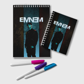 Блокнот с принтом Eminem в Новосибирске, 100% бумага | 48 листов, плотность листов — 60 г/м2, плотность картонной обложки — 250 г/м2. Листы скреплены удобной пружинной спиралью. Цвет линий — светло-серый
 | Тематика изображения на принте: emenem | eminem | hip hop | hiphop | kamikaze | marshal mathers | marshall | marshall mathers | rap | rap god | revival | slim shadi | slim shady | venom | еминем | олдскул | реп | рэп | хипхоп | эминем