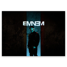 Поздравительная открытка с принтом Eminem в Новосибирске, 100% бумага | плотность бумаги 280 г/м2, матовая, на обратной стороне линовка и место для марки
 | Тематика изображения на принте: emenem | eminem | hip hop | hiphop | kamikaze | marshal mathers | marshall | marshall mathers | rap | rap god | revival | slim shadi | slim shady | venom | еминем | олдскул | реп | рэп | хипхоп | эминем