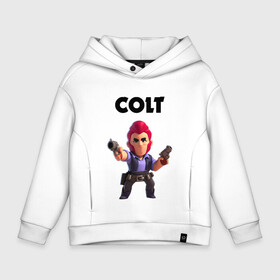 Детское худи Oversize хлопок с принтом BRAWL STARS COLT в Новосибирске, френч-терри — 70% хлопок, 30% полиэстер. Мягкий теплый начес внутри —100% хлопок | боковые карманы, эластичные манжеты и нижняя кромка, капюшон на магнитной кнопке | android | brawl stars | colt | crow | games | leon | penny | poco. | shelly | spike | wanted | брав | бравл старс | звезды | игры | мобильные игры | старс